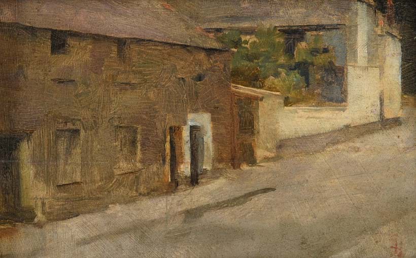 Inline Image - Lot 333 | Attributed to Telemaco Signorini (Italian 1835-1901), Scottish street, Oil on panel | Est. £1,500-2,000 + fees