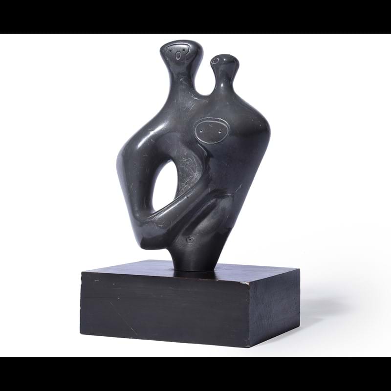 λ Henry Moore (British 1898-1986), 'Mother and Child', Lead
