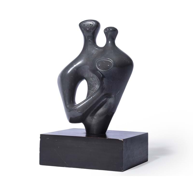 λ Henry Moore (British 1898-1986), 'Mother and Child', Lead