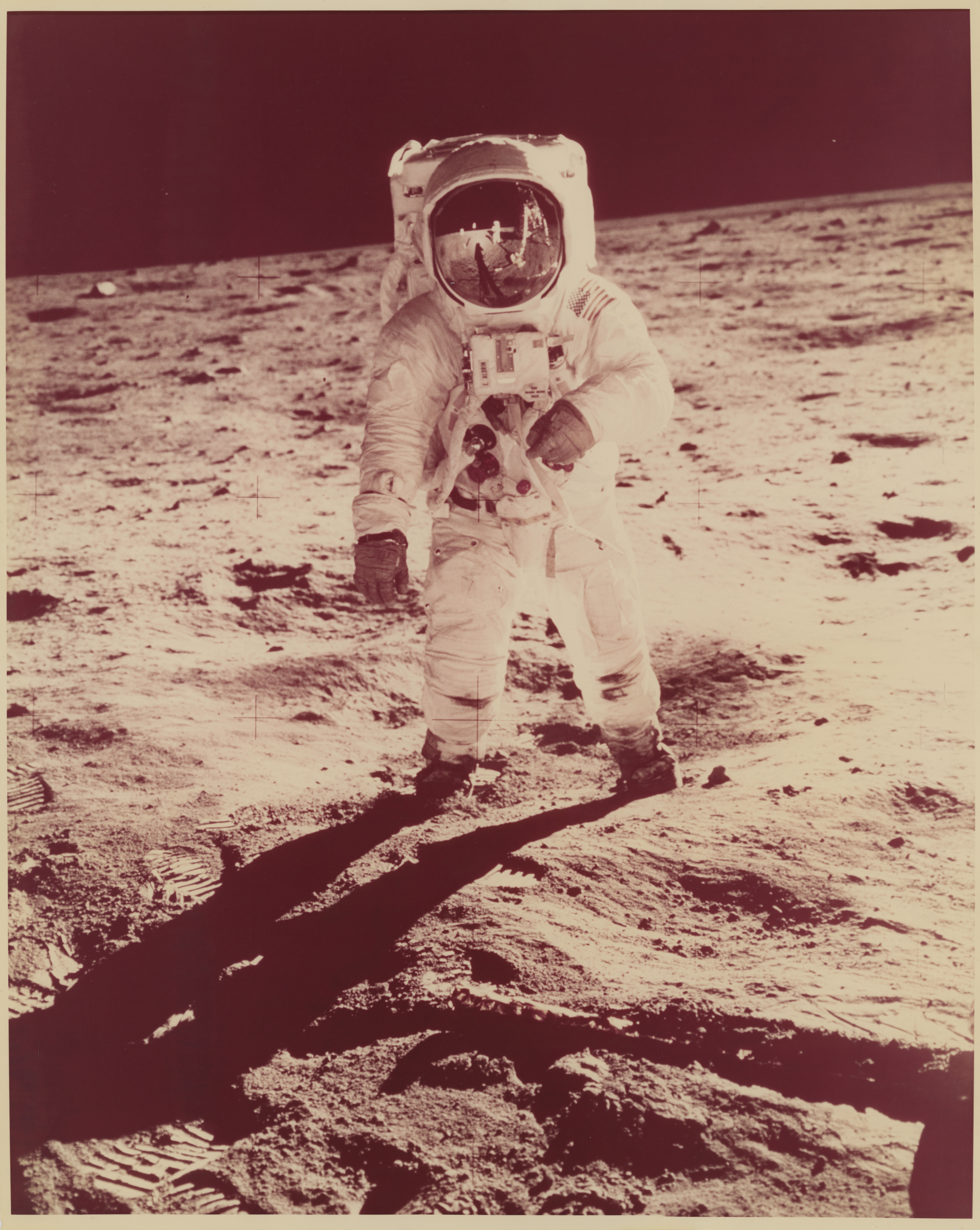 Inline Image - Lot 239: Iconic "visor" portrait of Buzz Aldrin by Neil Armstrong [large format], Apollo 11, 16-24 July 1969 | Est. £8,000-12,000 (+ fees)