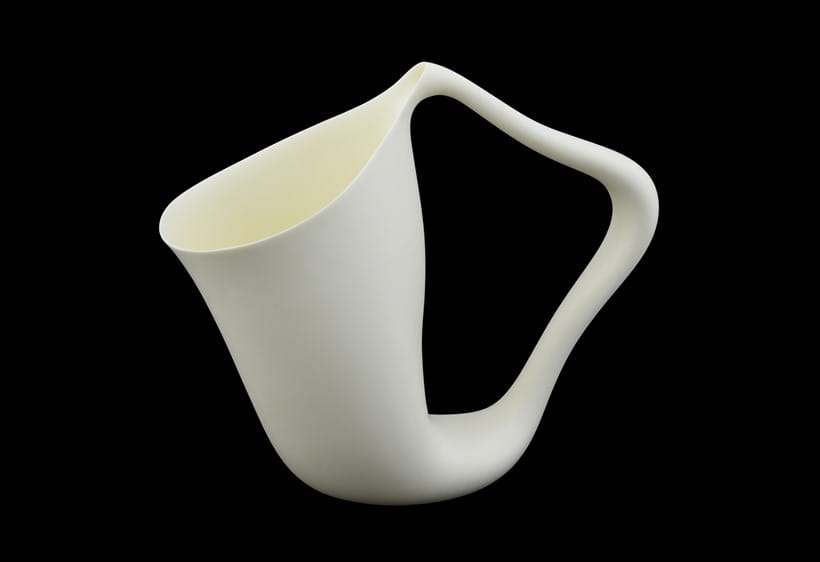 Inline Image - Lot 286: Aldo Bakker (Dutch b.1971), Chalice, a cream coloured bisque porcelain pouring vessel 'Chalice' | Est. £600-800 (+ fees)