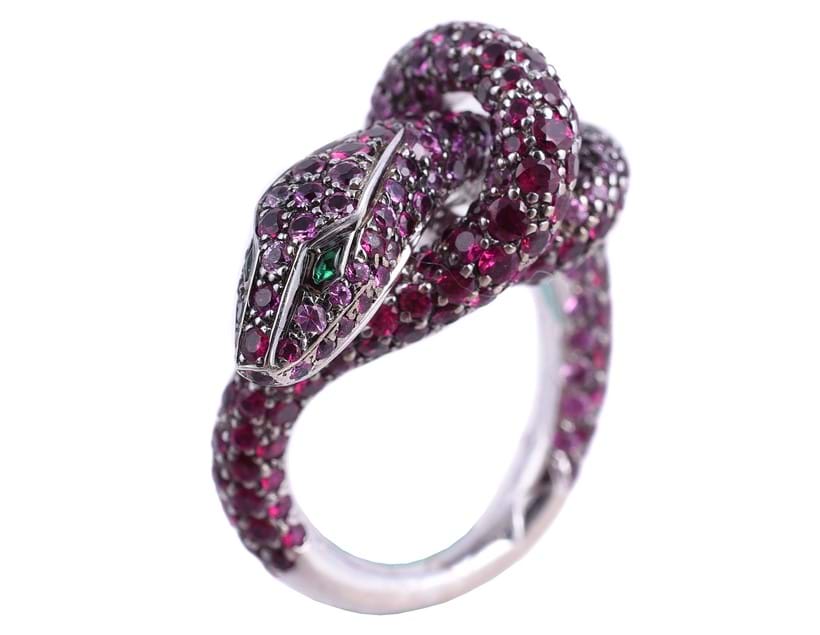 Inline Image - Lot 368: Boucheron, KAA, a pink sapphire and ruby serpent ring | Est. £2,000-3,000 (+ fees)
