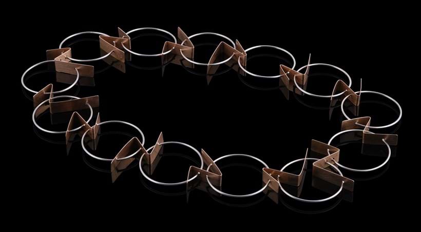 Inline Image - Lot 399: Dorothea Prühl, Haken, a gold coloured and stainless steel necklace, circa 2011 | Est. £300-500 (+ fees)
