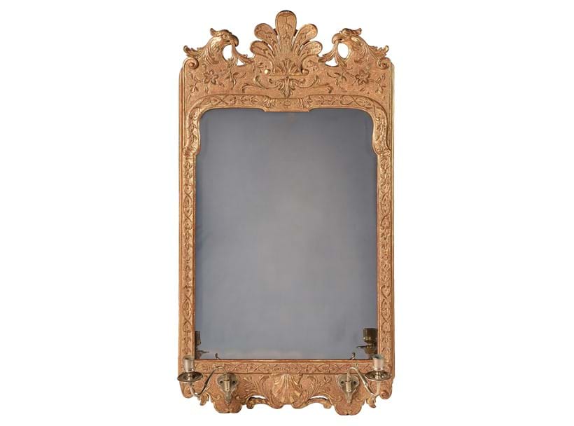 Inline Image - Lot 48: A George I gilt gesso girandole wall mirror, in the manner of John Belchier, circa 1720 | Est. £5,000-8,000 (+ fees)