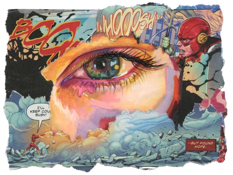 Inline Image - Lot 246: Sandra Chevrier, 'La Cage, Trouver L'espoir', Mix Media on Paper | Sold for £1,300