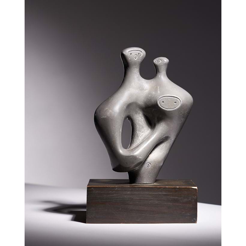 Inline Image - Lot 15: λ Henry Moore (British 1898-1986), 'Mother and Child', Lead | Sold for £400,000 (16 March 2022)