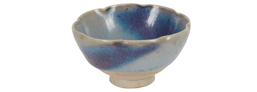 Inline Image - Lot 154: λ Charles Vyse (1882-1971), a small floriform bowl decorated with a chun blue glaze | Est. £250-350 (+ fees)