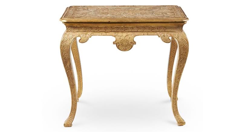 Inline Image - Lot 52: A George I giltwood and gesso side or centre table in the manner of James Moore, circa 1720 | Sold for £32,500