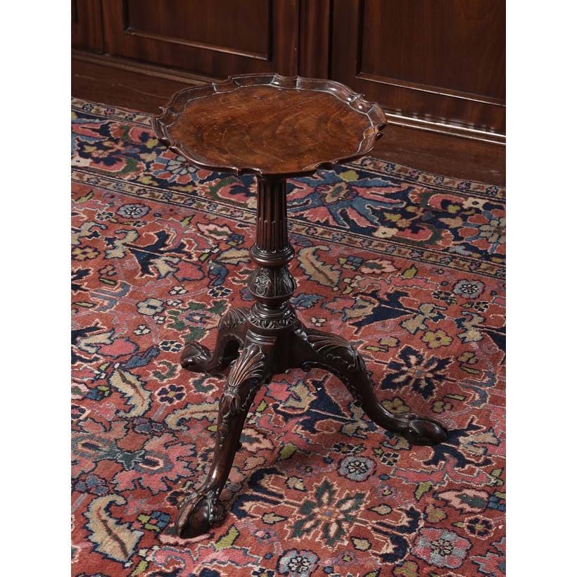Inline Image - Lot 97: A George II carved mahogany candle stand, circa 1750 | Sold for £32,500