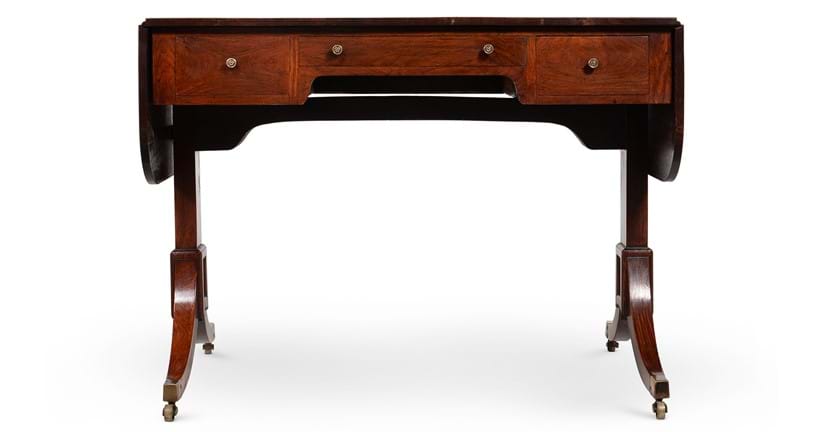 Inline Image - Lot 398: A Chinese export Huanghuali sofa table, early 19th century | Sold for £23,750