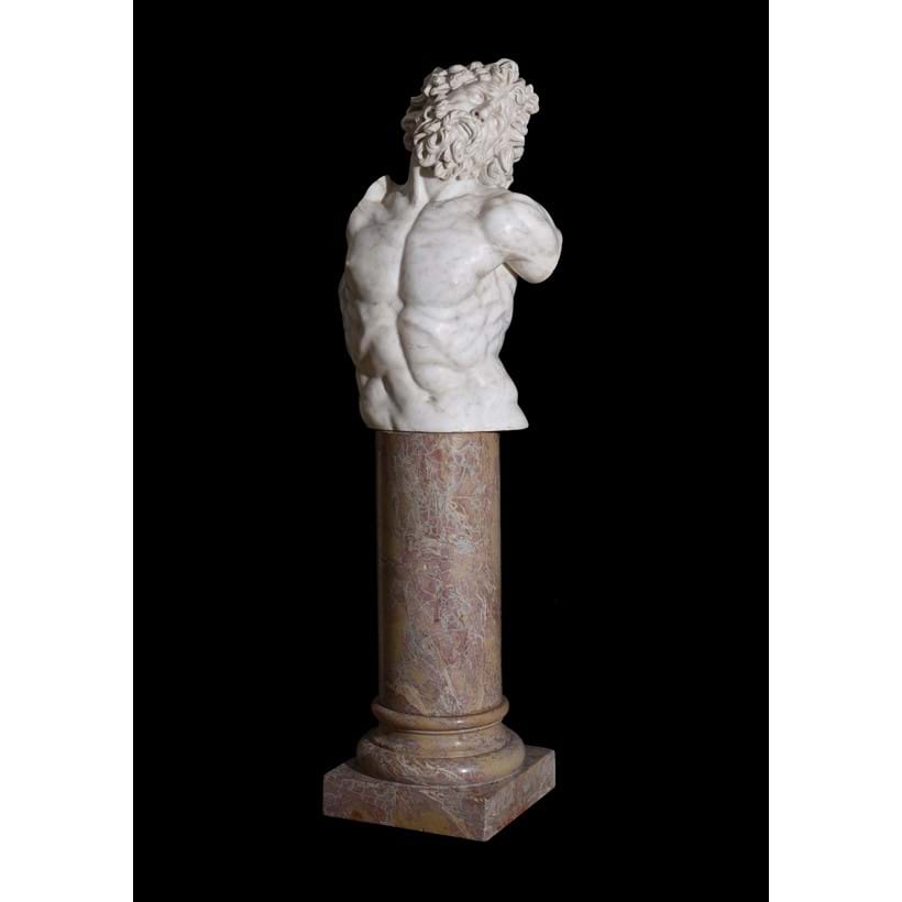 Inline Image - Lot 473: A carved marble part figure of the seer and priest Laocoön, after the antique, probably Italian or French, late 19th century | Sold for £17,500