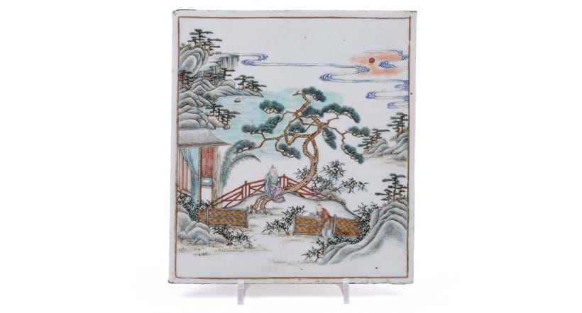 Inline Image - Lot 441: A Chinese Famille Verte plaque, Qing Dynasty, 19th century | Est. £400-600 (+ fees)
