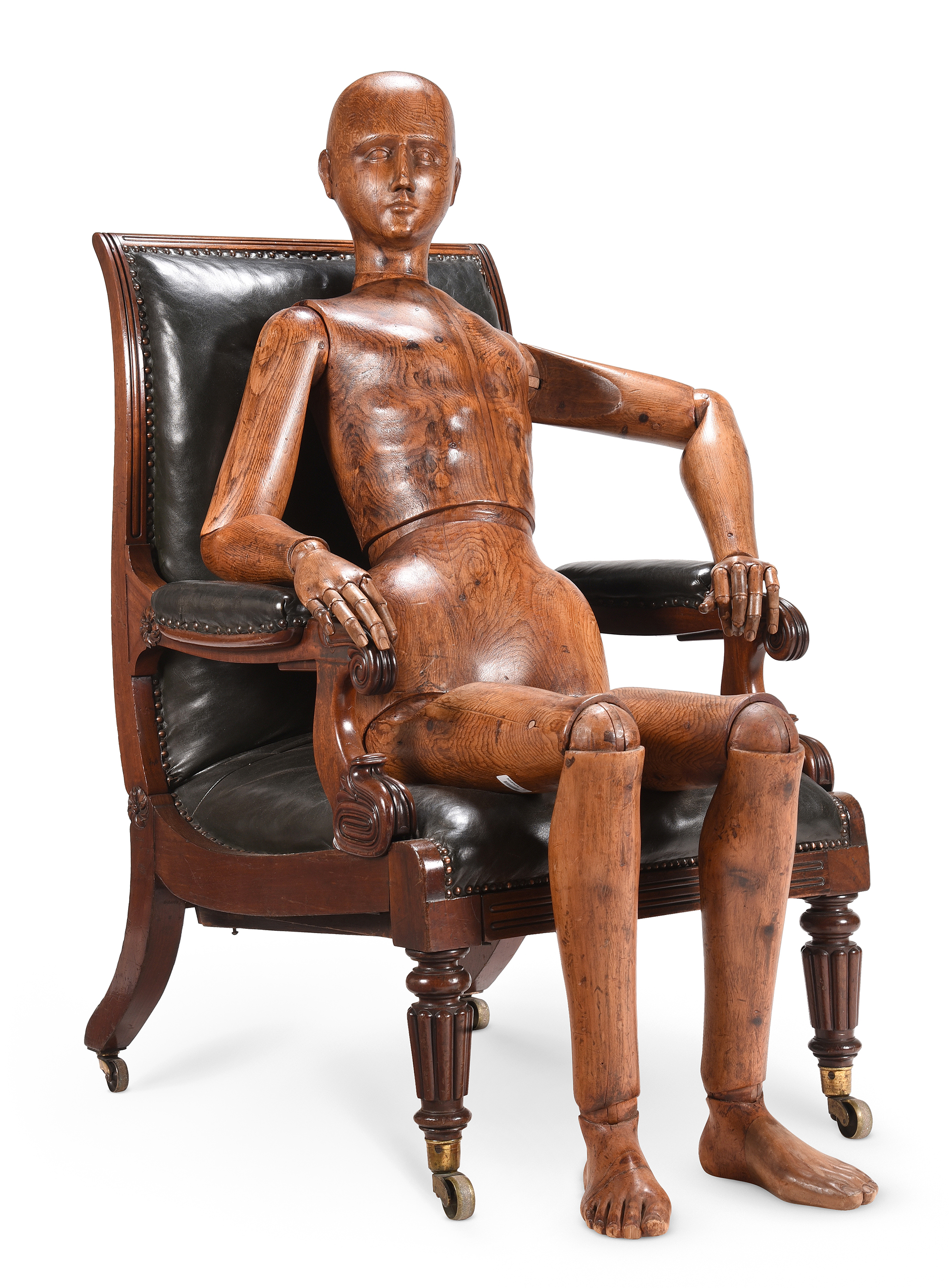 Inline Image - Lot 517: A rare life size carved artist's lay figure or mannequin, English early/mid 19th century | Est. £12,000-18,000 (+ fees)