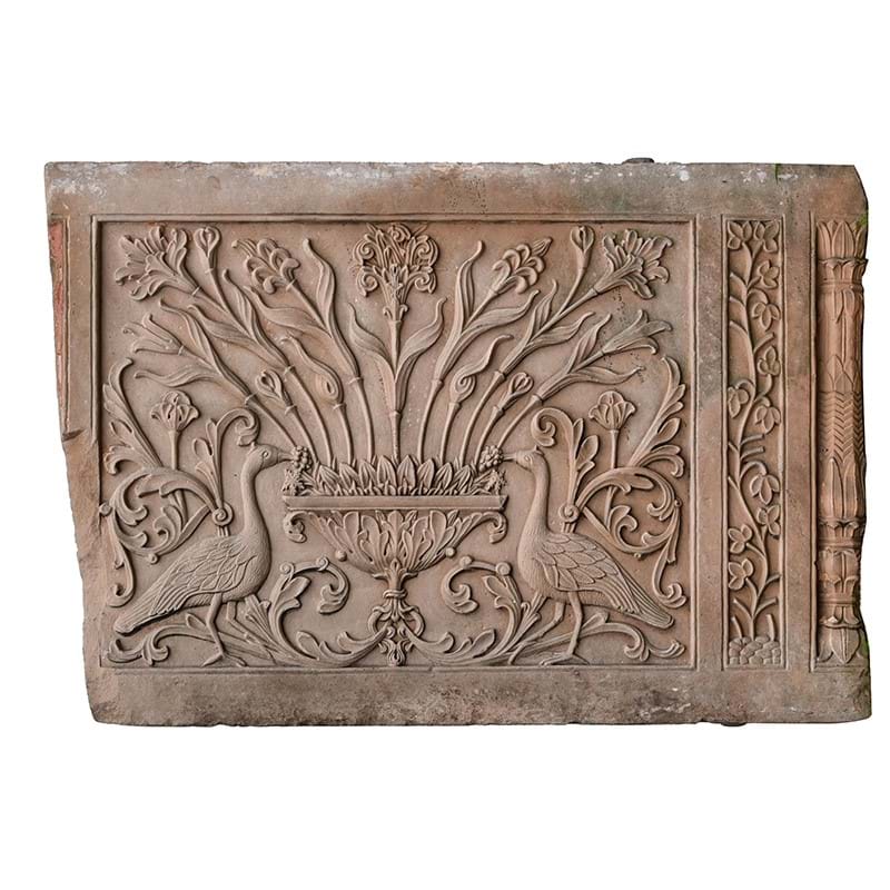 A Mughal buff sandstone architectural panel, late 18th or early 19th century, Northern India