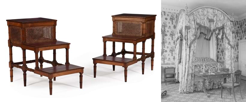 Inline Image - Lot 25: A pair of mahogany library steps in Regency style, late 19th/early 20th century, Est. £1,000-1,500 (+ fees) | @CountryLife/Future Publishing Ltd