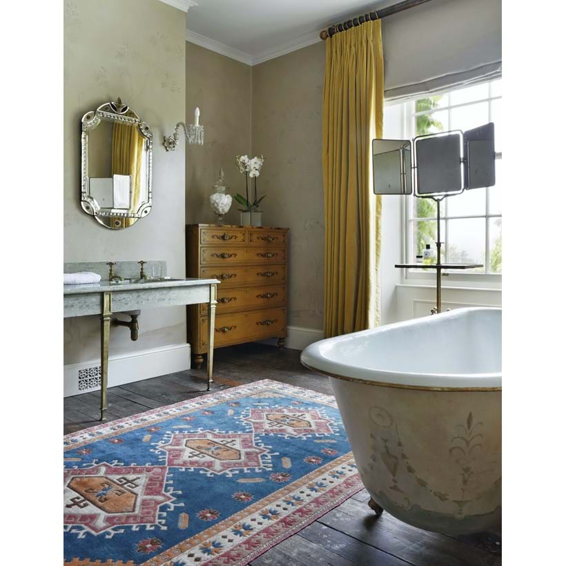 Inline Image - Henriette likes to use antique rugs to add colour and texture in bathrooms
