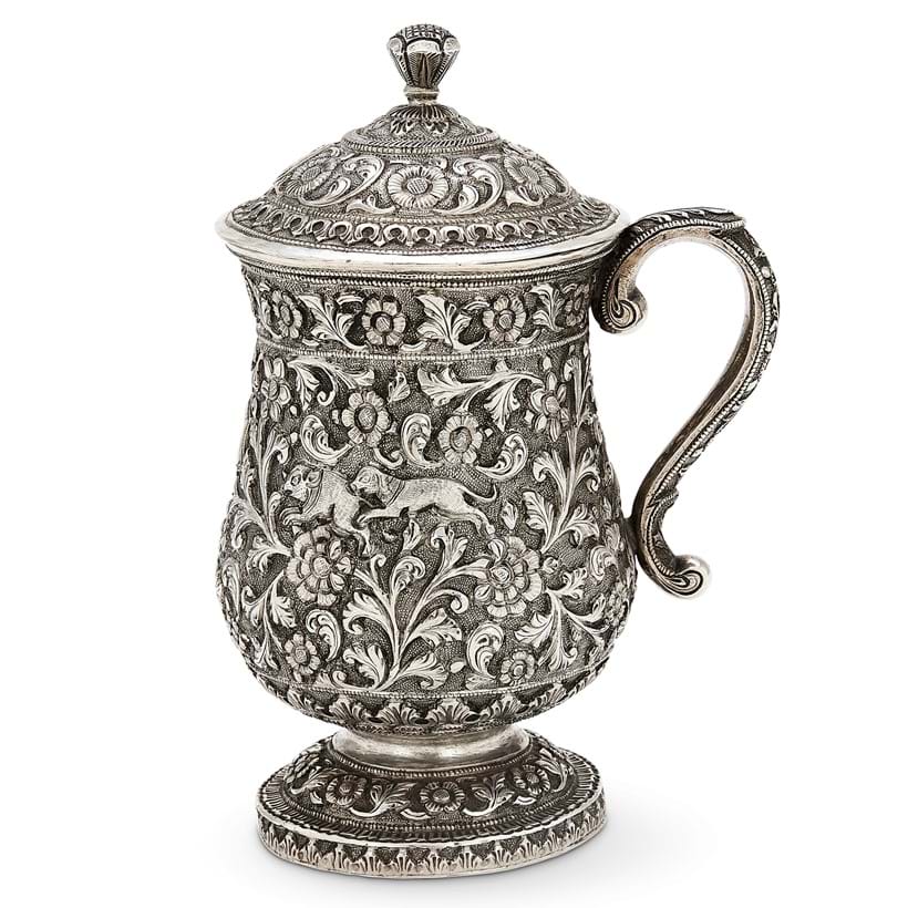 Inline Image - Lot 91: An Indian silver cup and cover, Cutch, circa 1880 | Est. £80-120 (+ fees)