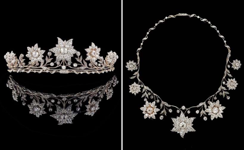 Inline Image - Lot 224: An early 20th century convertible diamond floral tiara/necklace, circa 1910 | Est. £15,000-20,000 (+ fees)
