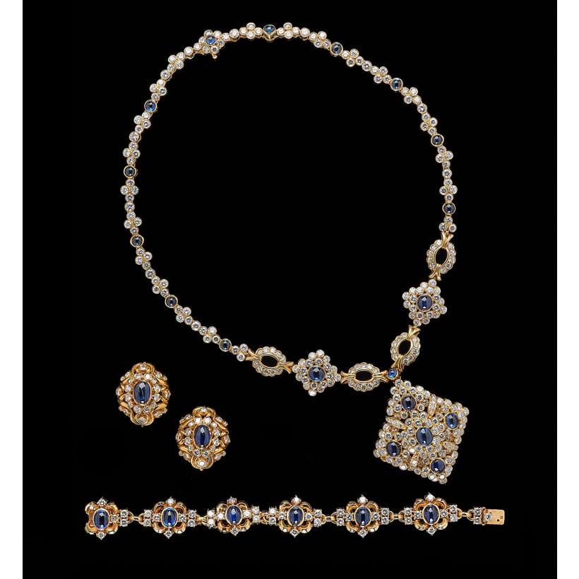 Inline Image - Lot 340: Harry Winston, a sapphire and diamond suite | Est. £12,000-18,000 (+ fees)