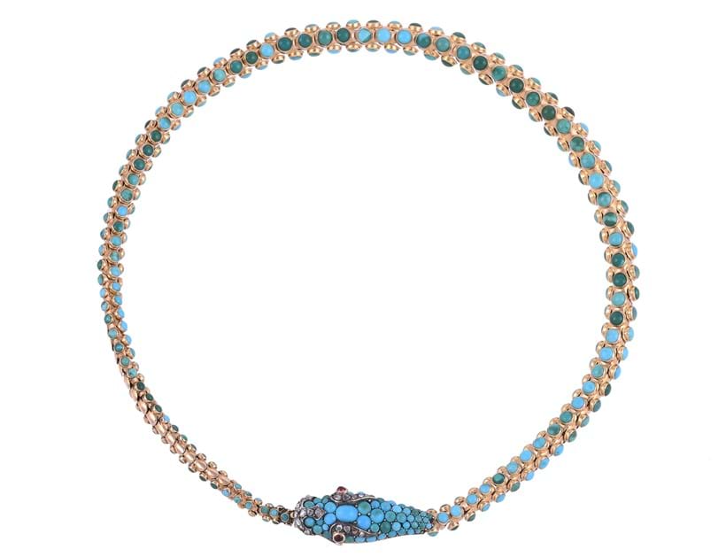 Inline Image - Lot 188: A mid Victorian serpent necklace, circa 1870 | Est. £3,000-5,000 (+ fees)