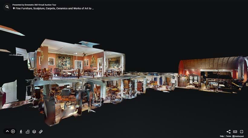 Inline Image - The "Dollshouse View" of Donnington Priory. You can click on the "View Dollshouse", "View Floor Plan" or "Floor Selector" icon to navigate to the room you want to view.