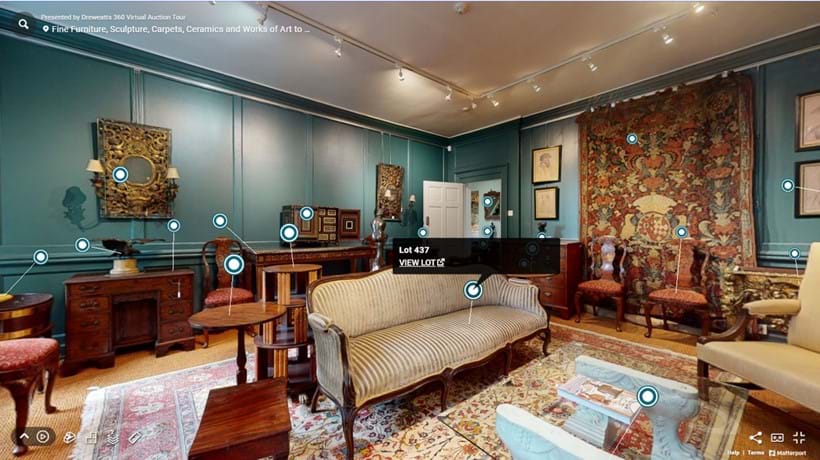 Inline Image - When you have found a lot you are interested in, hover over and click the green tag (circle) to view the lot details: lot number and link through to lot listing.