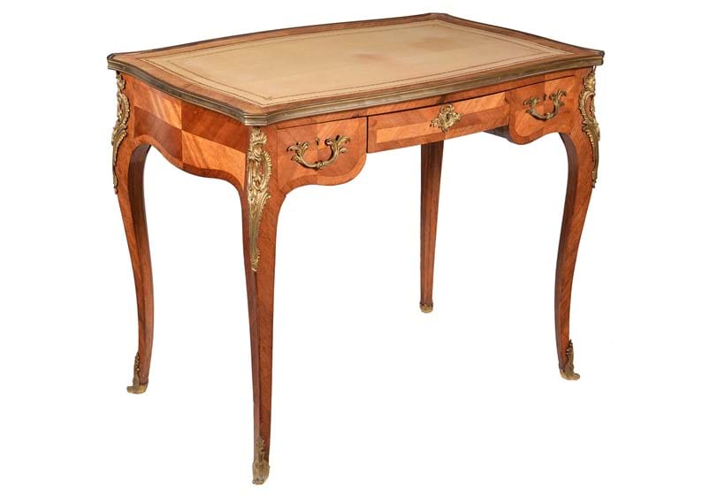 Inline Image - Lot 71: A kingwood and gilt metal mounted bureau plat, mid 19th century | Est. £2,000-3,000 (+ fees)