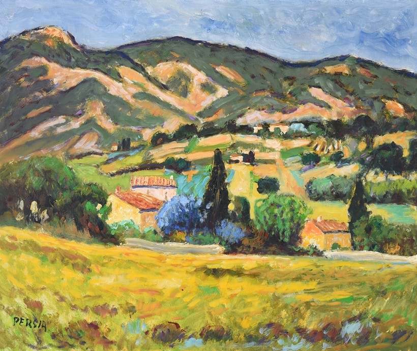 Inline Image - Lot 181: λ Alfred Persia (French b. 1933), 'Landscape in the Provence', oil on canvas | Est. £500-700 (+ fees)