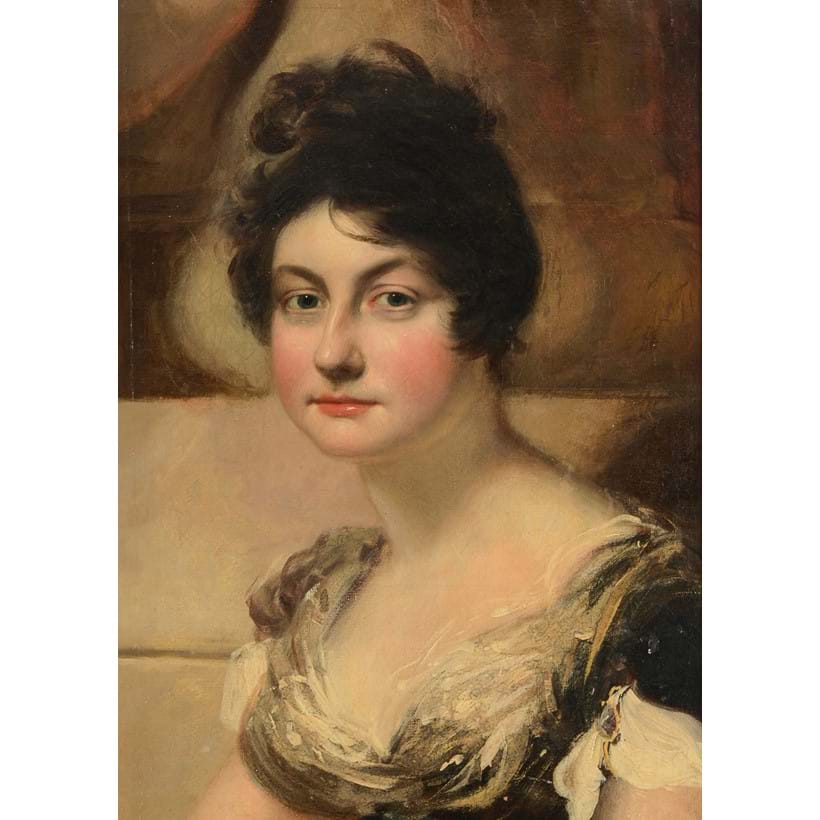 Inline Image - Lot 26: Sir William Beechey, R.A. (British 1753-1839), 'Portrait of a Lady', Oil on canvas | Est. £400-600 (+ fees)