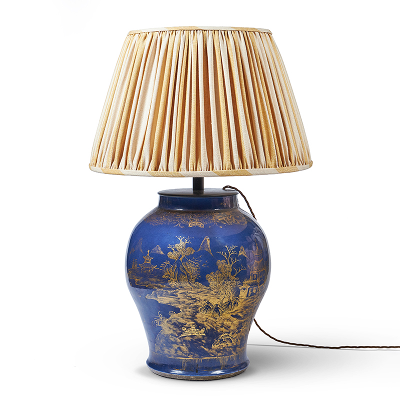 Lot 414: A Chinese powder blue baluster vase, 18th century