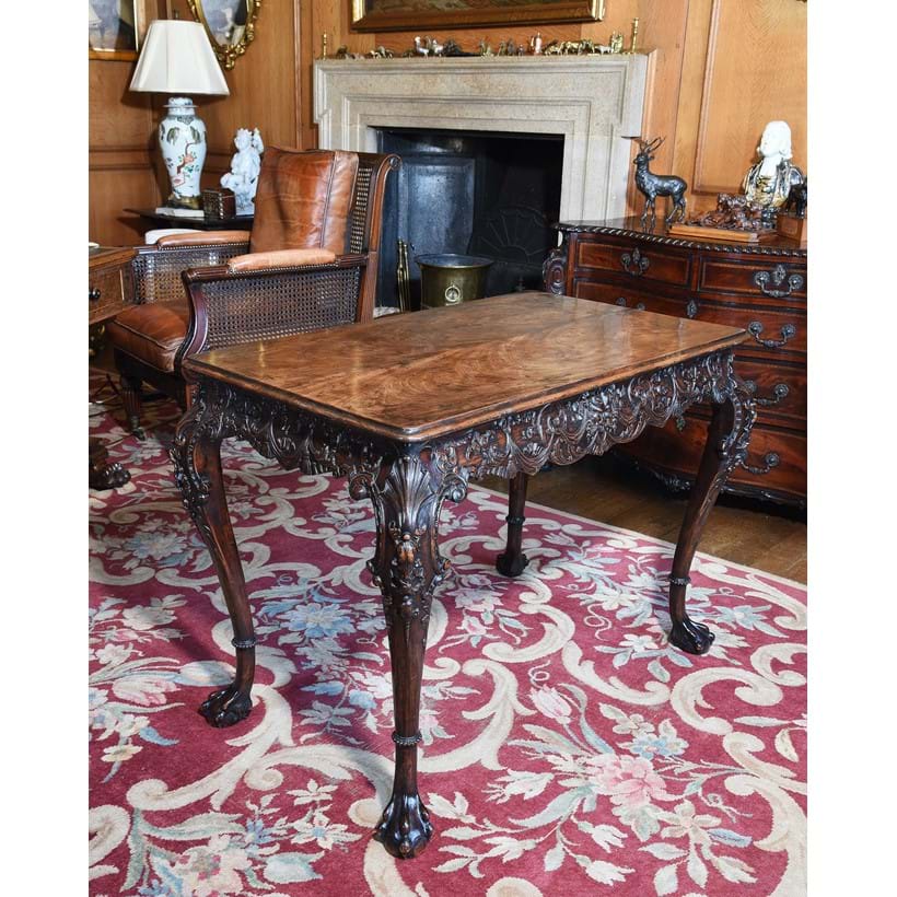 Inline Image - Lot 82: An Irish George II carved mahogany centre table, circa 1750 | Est. £30,000-50,000 (+ fees)