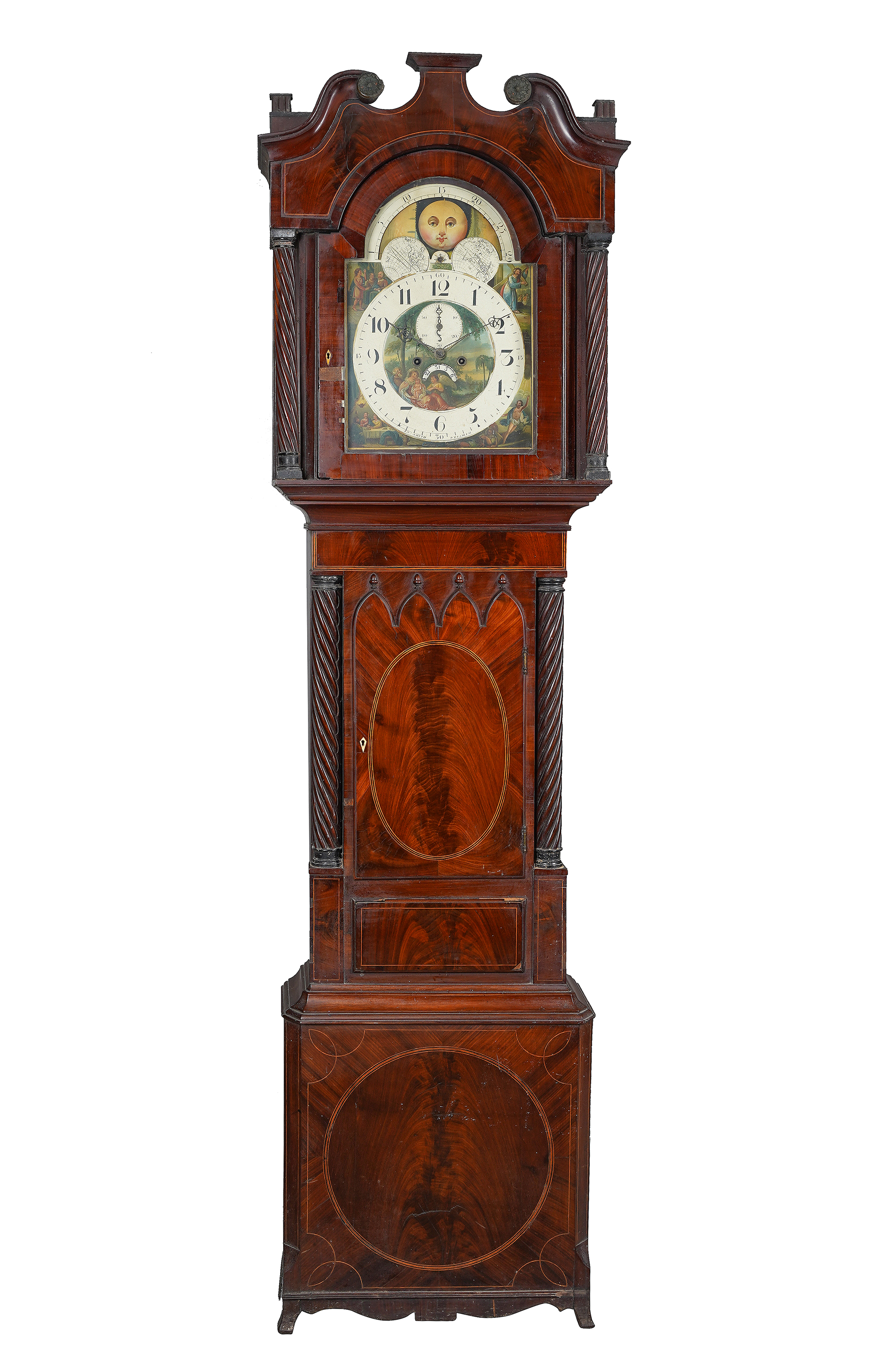Inline Image - Lot 58: A Regency mahogany longcase clock, circa 1820 | Est. £250-350 (+ fees)