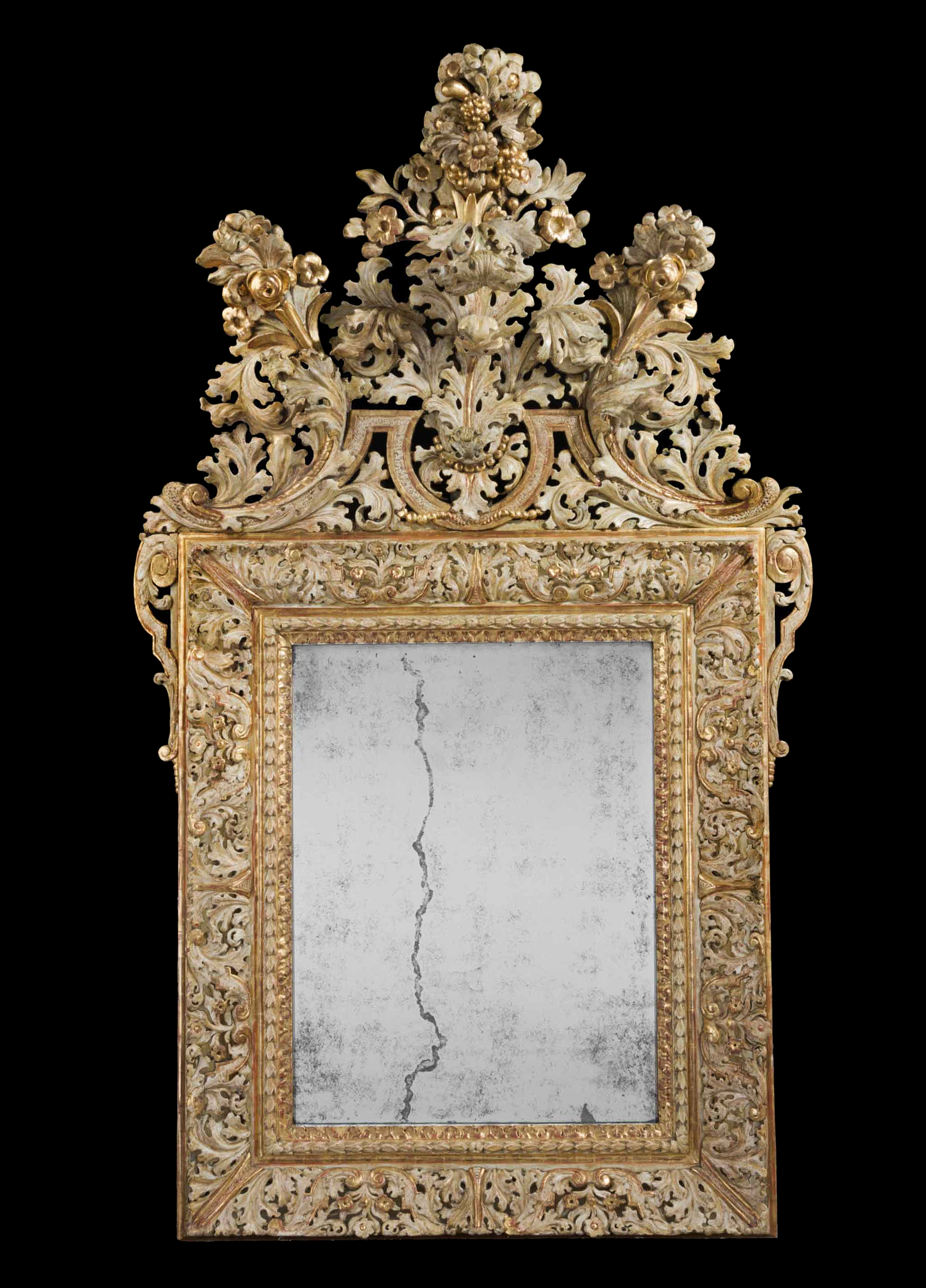 Inline Image - Lot 195: A large carved giltwood wall mirror, mid-18th century, possibly Swedish, in the manner of Burchard Precht | Est. £10,000-15,000 (+ fees)