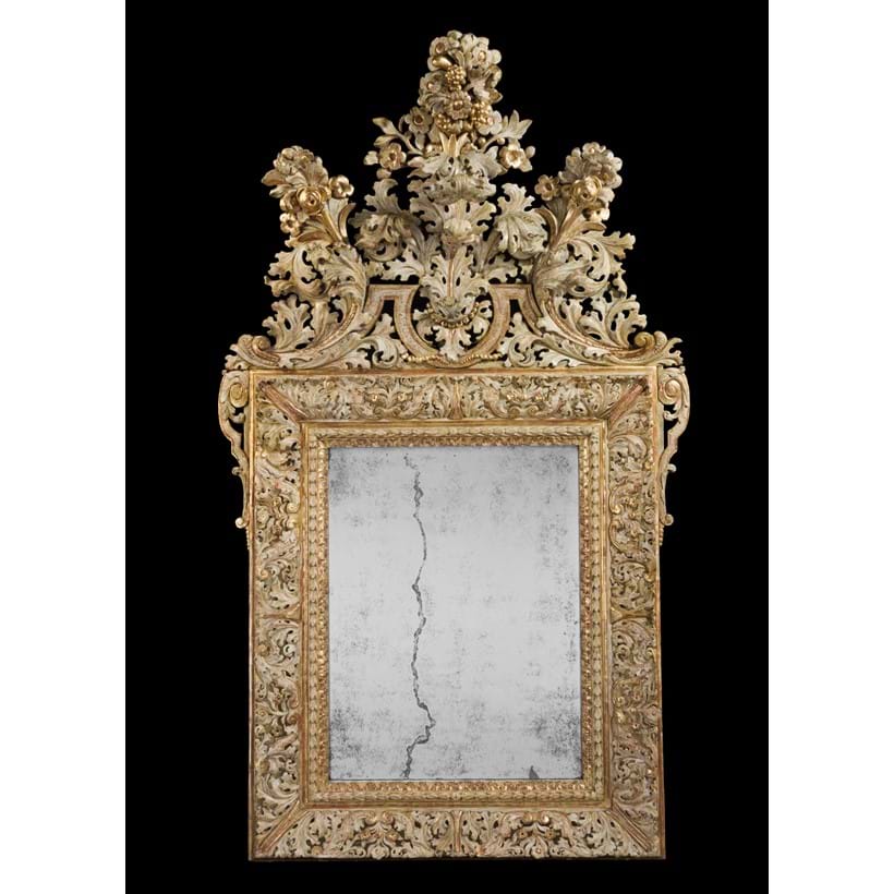 Inline Image - Lot 195: A large carved giltwood wall mirror, mid-18th century, possibly Swedish, in the manner of Burchard Precht | Est. £10,000-15,000 (+ fees)
