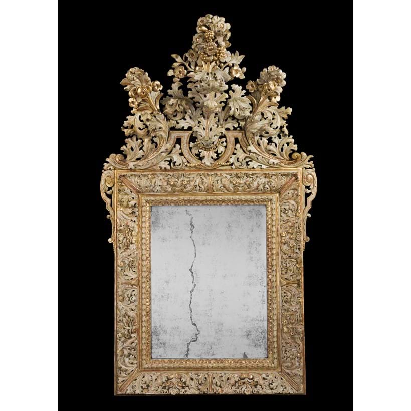 Inline Image - Lot 195: A large carved giltwood wall mirror, mid-18th century, possibly Swedish, in the manner of Burchard Precht | Est. £10,000-15,000 (+ fees)