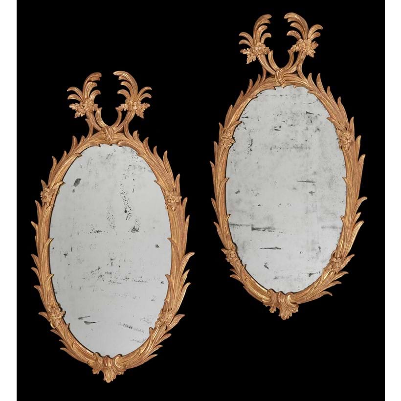 Inline Image - Lot 570: A pair of George II giltwood wall mirrors, in the manner of John Linnell, circa 1755 | Est. £10,000-20,000 (+ fees)