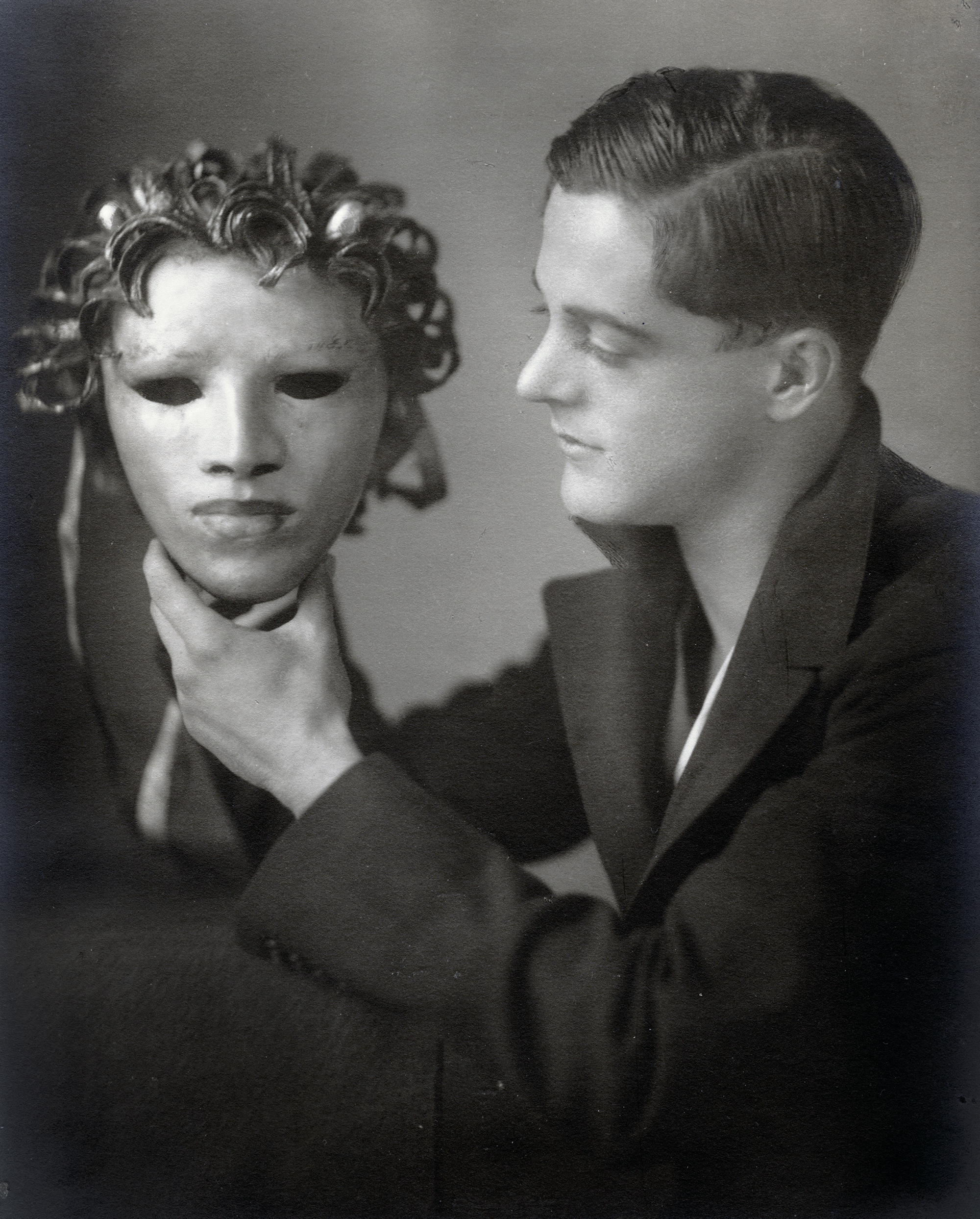 Inline Image - Messel with one of his masks (courtesy of the Messel Family Archive & Collection)