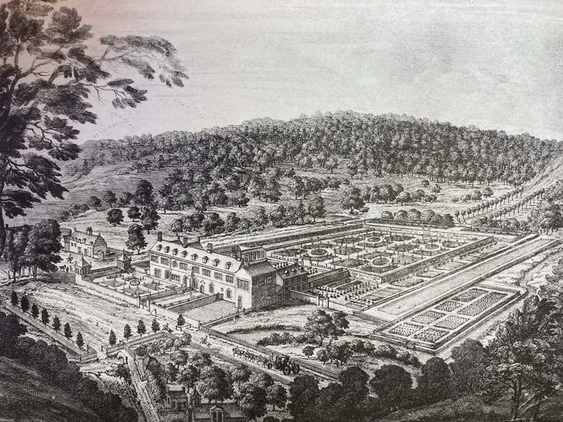 Inline Image - Flaxley Abbey by Johannes Kip circa 1784