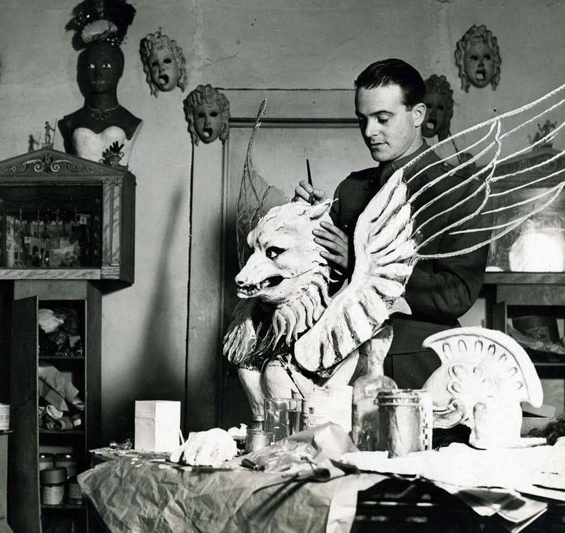 Inline Image - Messel at work (courtesy of the Messel Family Archive & Collection)