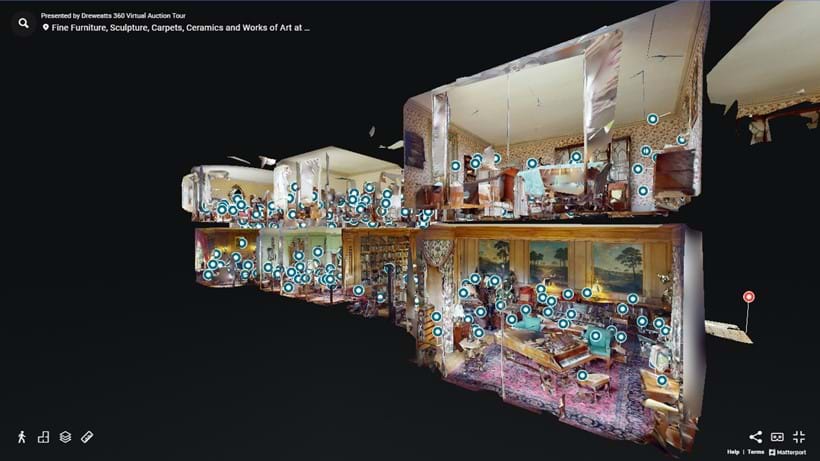 Inline Image - The "Dollshouse View" of Barnwell Manor. You can click on the "View Dollshouse", "View Floor Plan" or "Floor Selector" icon to navigate to the room you want to view.