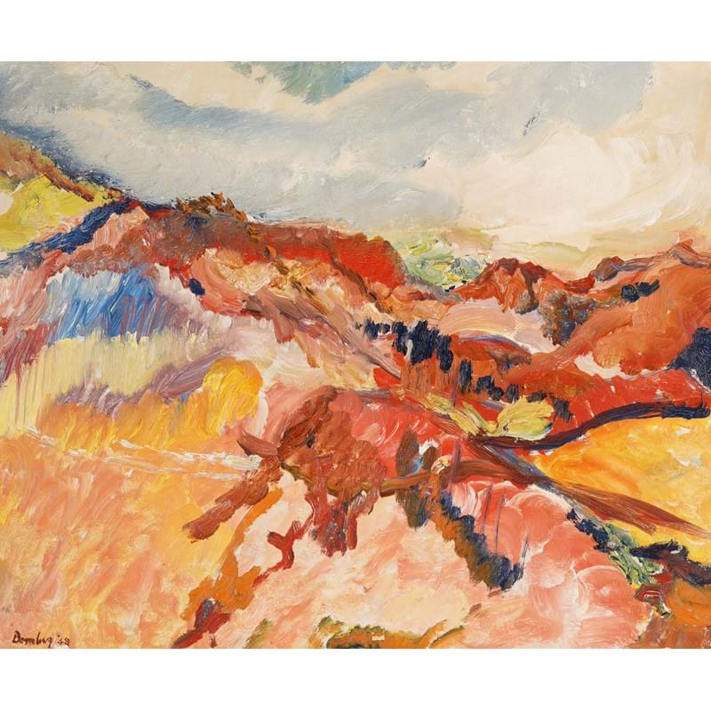 λ David Bomberg (British 1890-1957), 'Hills above Chrisostomas Monastery, Cyprus', Oil on canvas