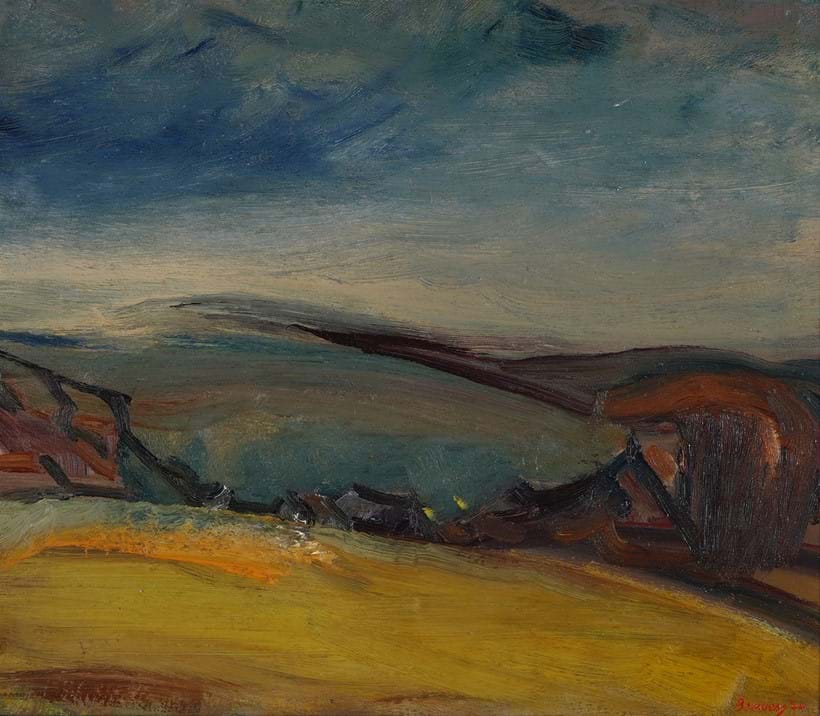 Inline Image - Lot 58: λ David Bomberg (British 1890-1957), 'Caernafon Bay, North Wales', oil on canvas | Est. £15,000-25,000 (+ fees)