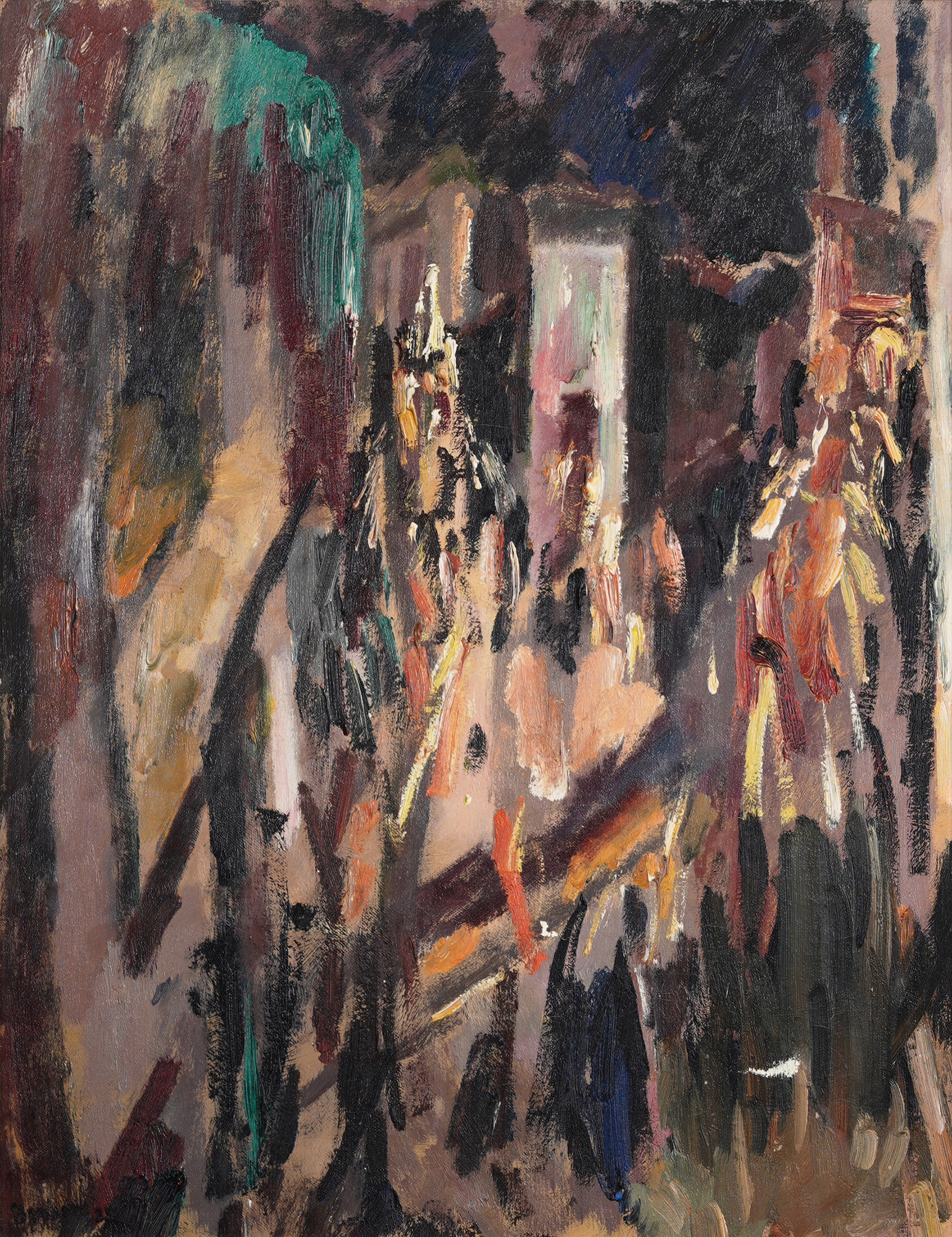 Inline Image - Lot 52: λ David Bomberg (British 1890-1957), 'Virgin of Peace in Procession, Ronda', Oil on canvas | Est. £60,000-80,000 (+ fees)