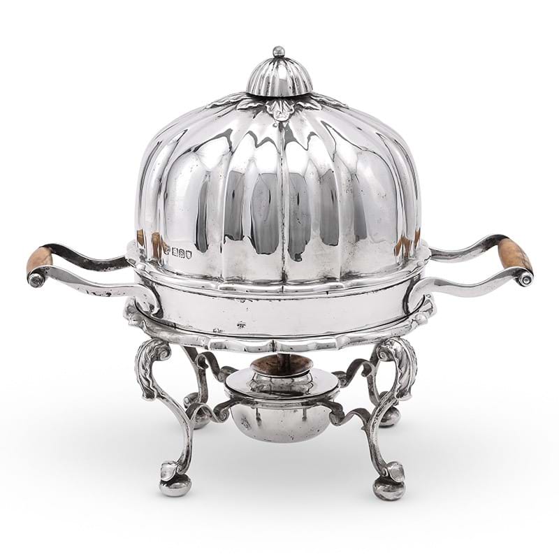 Y A silver warming dish on stand, Heming & Co. Ltd., London 1913