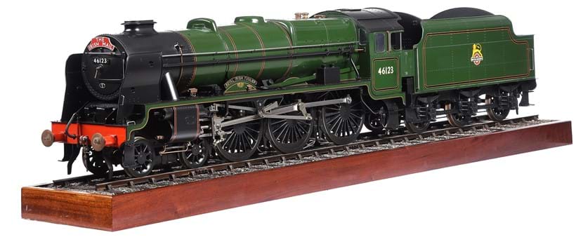Inline Image - Lot 68: A fine exhibition quality model of a 5 inch gauge British Railways Royal Scott 4-6-0 locomotive and tender No 46123 'Royal Irish Fusilier' | Est. £20,000-30,000 (+ fees)