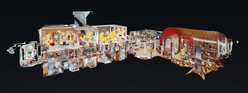 Inline Image - The "Dollshouse View" of Donnington Priory. You can click on the "View Dollshouse", "View Floor Plan" or "Floor Selector" icon to navigate to the room you want to view.