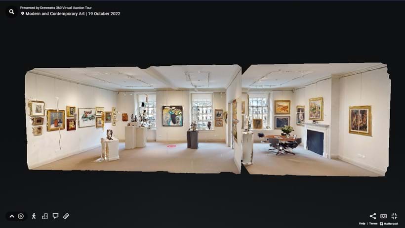 Inline Image - The "Dollshouse View" of Dreweatts London. You can click on the "View Dollshouse", "View Floor Plan" or "Floor Selector" icon to navigate to the room you want to view.
