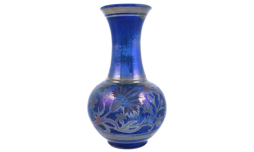 Inline Image - Lot 109: Jonathan Chiswell Jones for JCJ Pottery, a large reduction fired lustre porcelain vase, fired June 2022, decorated with dianthus and cerastiums | Est. £150-250 (+ fees)