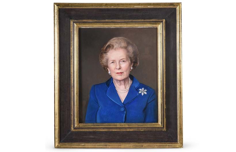 Inline Image - Lot 332: Richard Stone (British b.1951), 'Portrait of Baroness Margaret Thatcher, LG, OM (1925-2013), Oil on canvas | Sold for £43,750