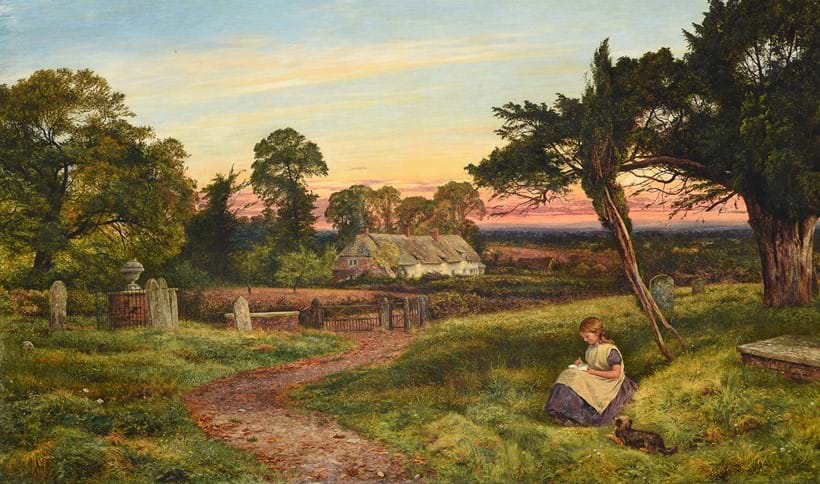 Inline Image - Benjamin Williams Leader (British 1831-1923), 'An English Country Churchyard', Oil on canvas | Est. £30,000-50,000 (+ fees)